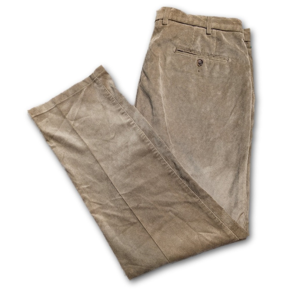 Peter Millar NanoLuxe Mens Pants Tan 36x31 Corduroy Stretch Pockets Regular 36